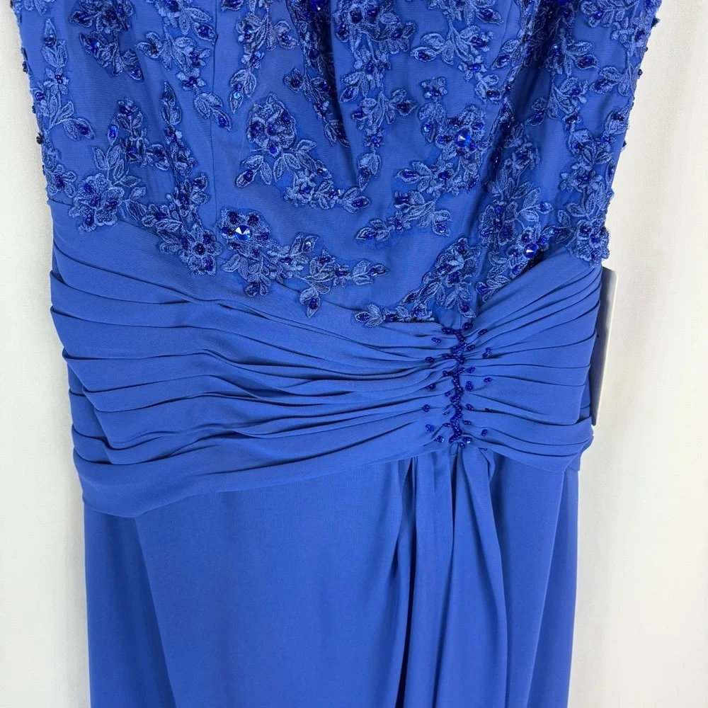 JJ’S house Royal Blue A-Line Sequins Chiffon maxi Dress Size:XL - Picture 7 of 16